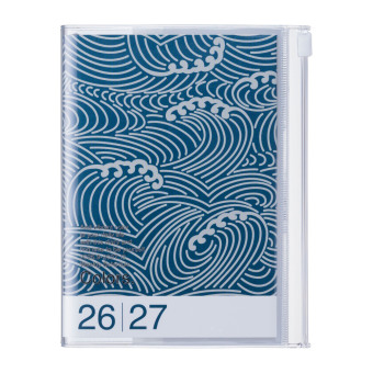 Kalendár/Diár Mark's 2026/2027 Diary A6 Pattern, Wave Navy Mark's Inc