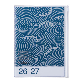 Kalendár/Diár Mark's 2026/2027 Diary A5 Pattern, Wave Navy Mark's Inc