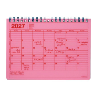 Kalendar/Rokovnik Mark's 2027 Notebook Calendar S, Neon Pink Mark's Inc