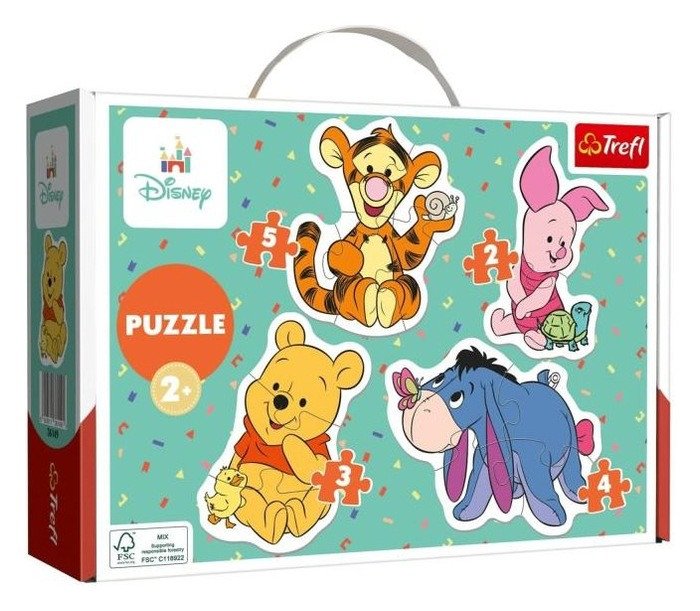 Igra/Igračka Baby puzzle Medvídek Pú 4v1 (2,3,4,5 dílků) 