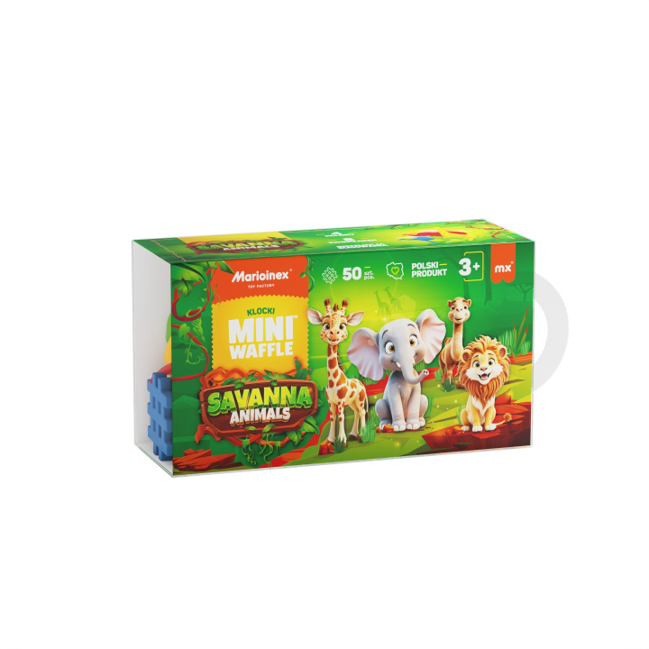 Kniha Klocki konstrukcyjne Mini Waffle Animals Sawanna 50 elementów 
