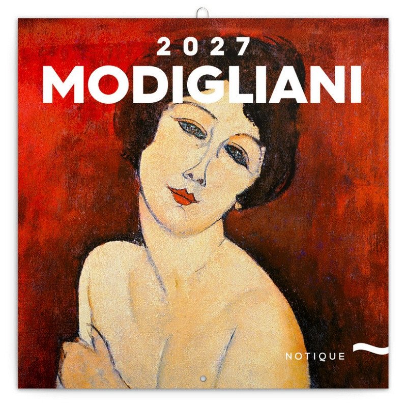 Kniha Kalendář 2027 poznámkový: Amedeo Modigliani, 30 x 30 cm 