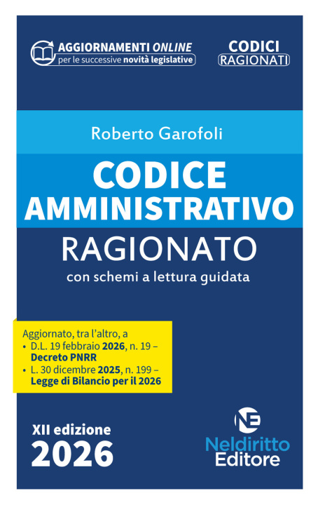 Knjiga Codice amministrativo ragionato 2026 Roberto Garofoli