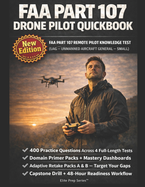 Knjiga FAA PART 107 DRONE PILOT QUICKBOOK Elite Prep Series™