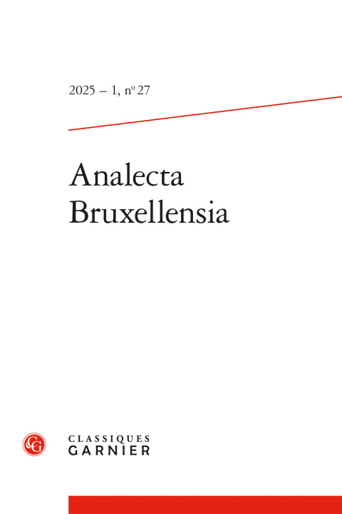 Kniha Analecta bruxellensia 2025 - 1, n  27 - varia Zincq