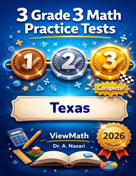 Kniha 3 Texas STAAR Grade 3 Math Practice Tests Dr. A Nazari