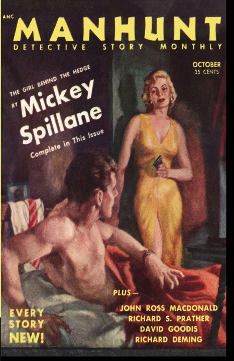 Kniha Manhunt, October 1953 Mickey Spillane