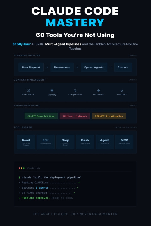 Kniha Claude Code Mastery - 60 Tools You're Not Using J Cook