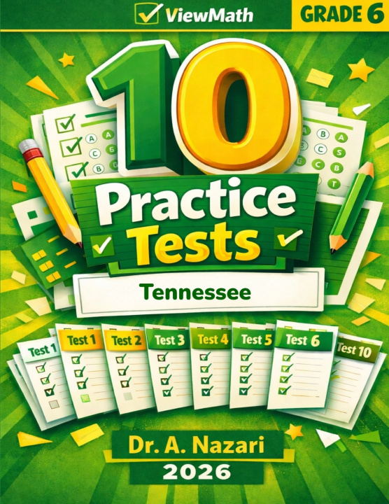 Knjiga 10 Tennessee TCAP Grade 6 Math Practice Tests Dr. A Nazari
