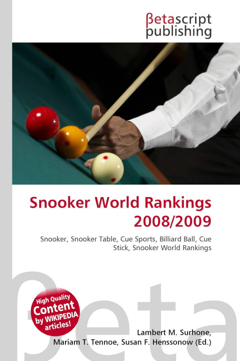 Książka Snooker World Rankings 2008/2009 Mariam T. Tennoe