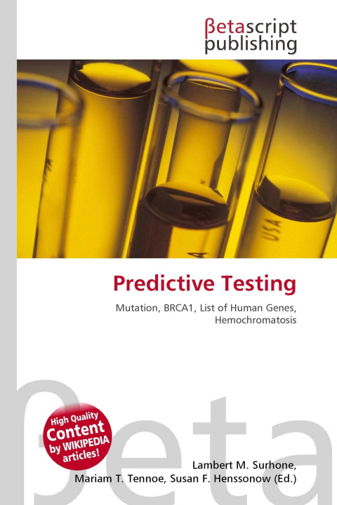 Knjiga Predictive Testing Mariam T. Tennoe