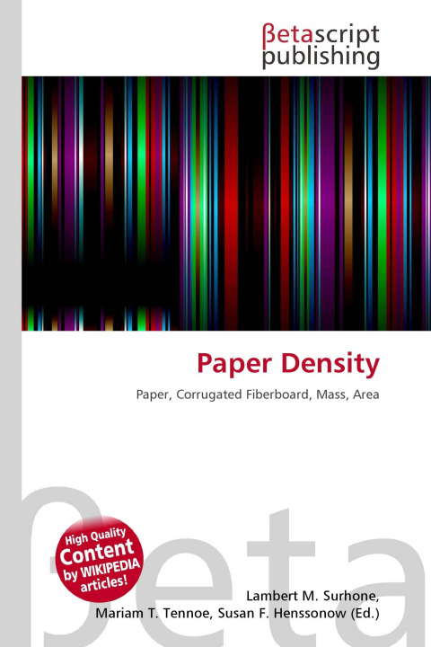Knjiga Paper Density Mariam T. Tennoe