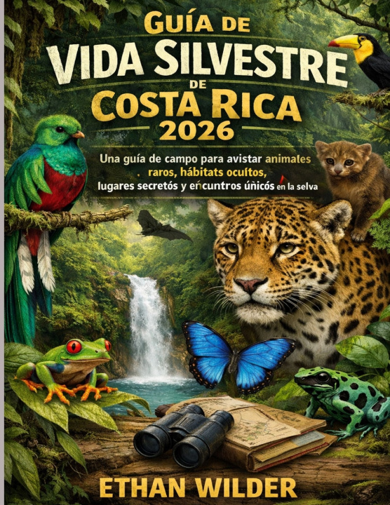 Libro Guía de vida silvestre de Costa Rica 2026 Ethan Wilder