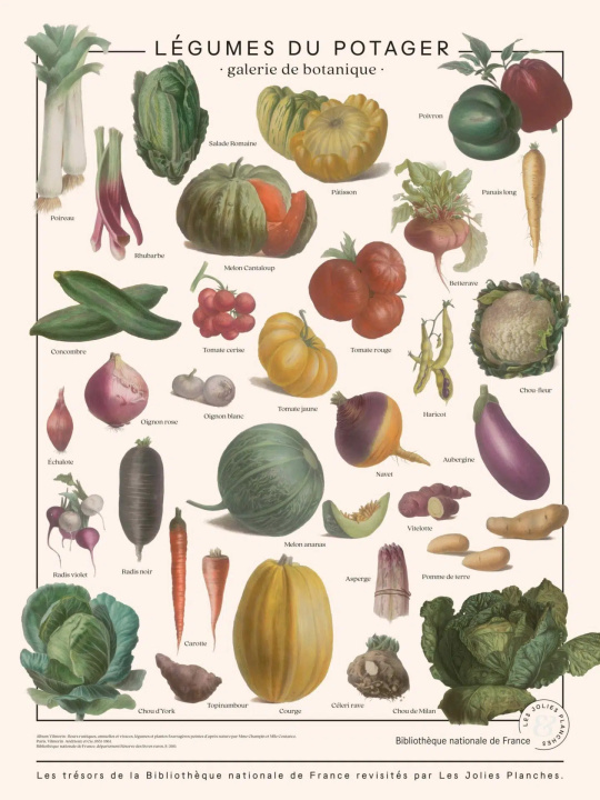 Kniha Affiche "Potager" - 60 x 80 cm 