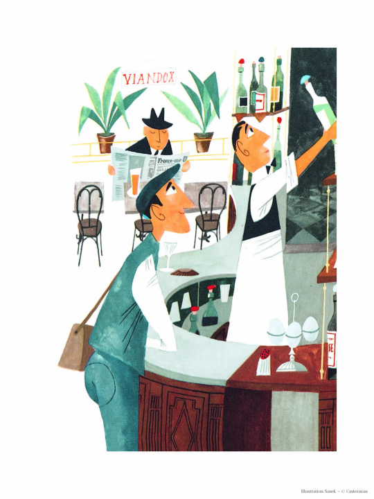 Knjiga Affiche "Sasek - Au bistrot" - 30 x 40 cm 
