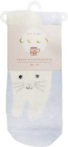 Igra/Igrača COZY Couch-Flauschsocken "Cozy Cat", weiß Groh Verlag