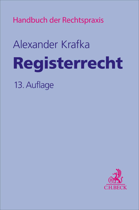 Kniha Registerrecht Alexander Krafka