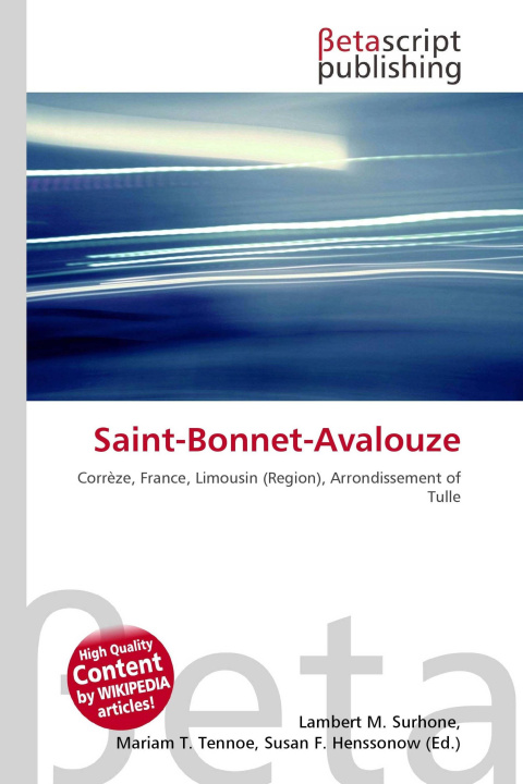 Kniha Saint-Bonnet-Avalouze Mariam T. Tennoe