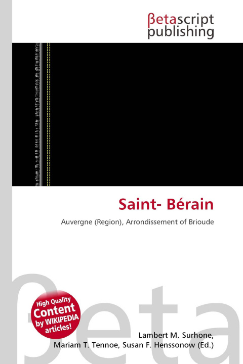 Book Saint- Bérain Mariam T. Tennoe