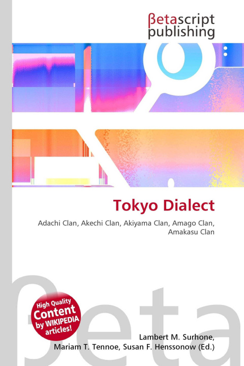 Kniha Tokyo Dialect Mariam T. Tennoe