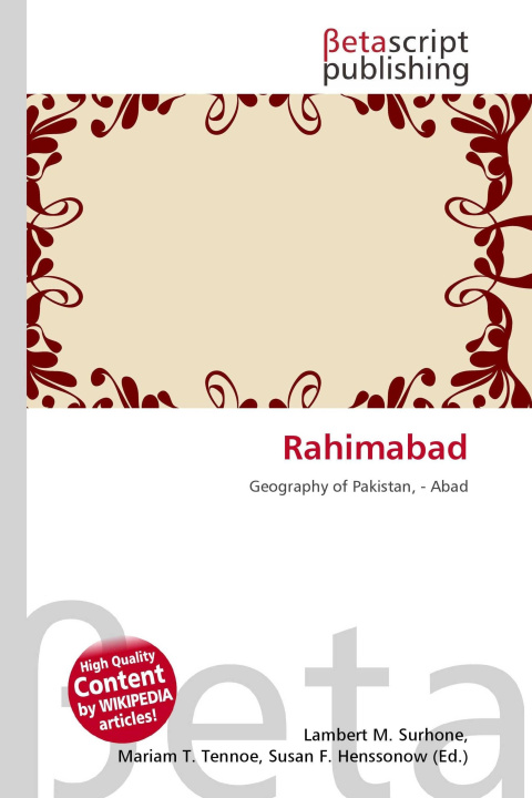 Kniha Rahimabad Mariam T. Tennoe