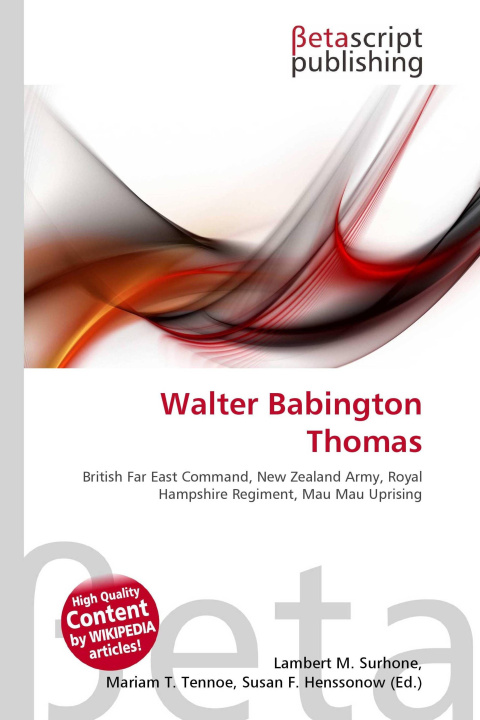 Kniha Walter Babington Thomas Mariam T. Tennoe