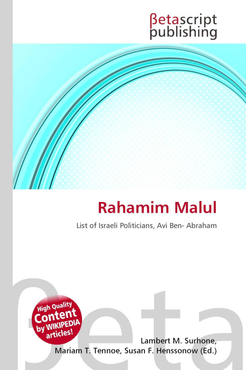 Kniha Rahamim Malul Mariam T. Tennoe