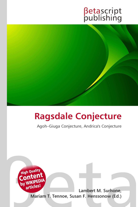 Knjiga Ragsdale Conjecture Mariam T. Tennoe