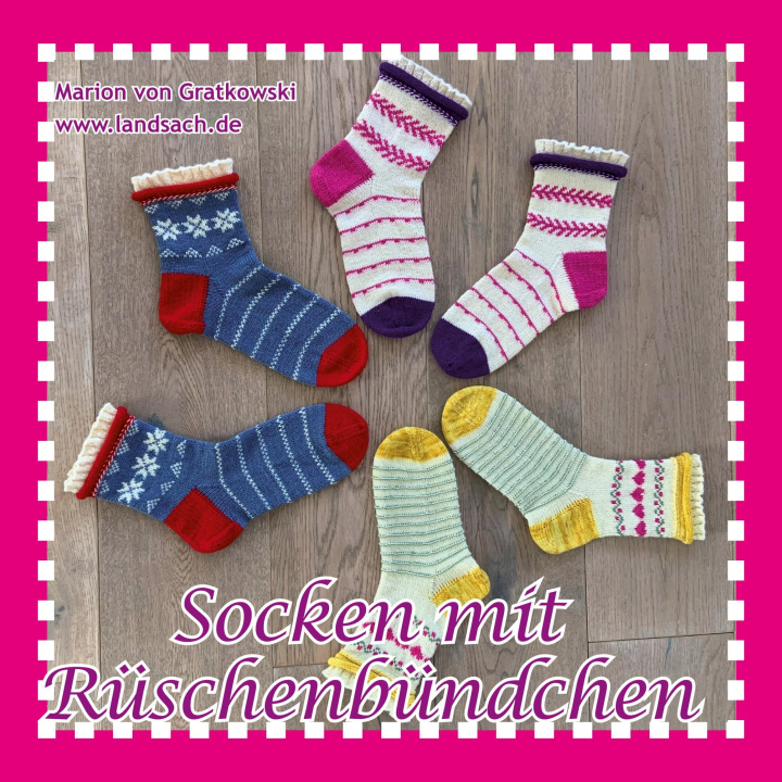 Buch Socken mit Rüschenbündchen 