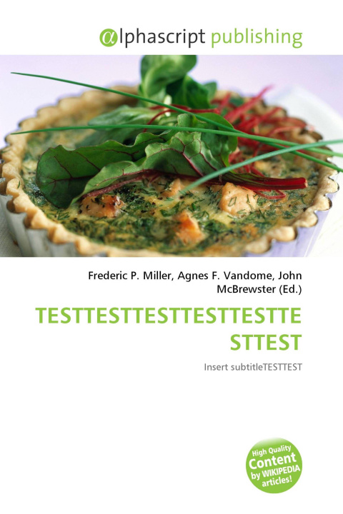 Knjiga TESTTESTTESTTESTTESTTESTTEST Agnes F. Vandome