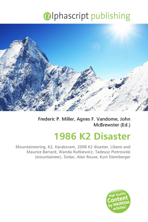 Knjiga 1986 K2 Disaster Agnes F. Vandome