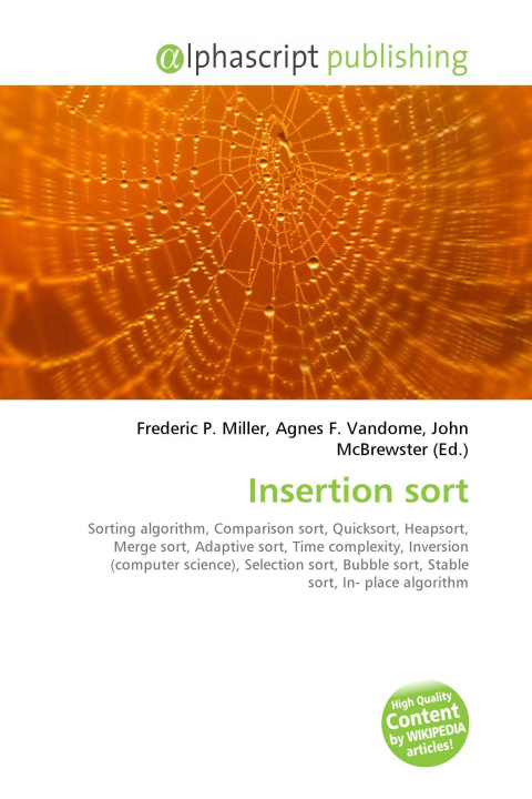 Könyv Insertion sort Agnes F. Vandome