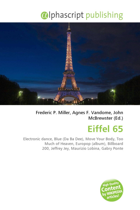 Kniha Eiffel 65 Agnes F. Vandome