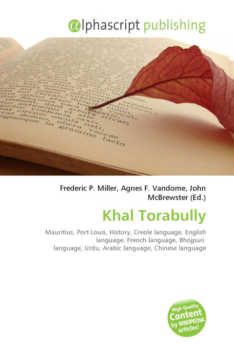 Kniha Khal Torabully Agnes F. Vandome