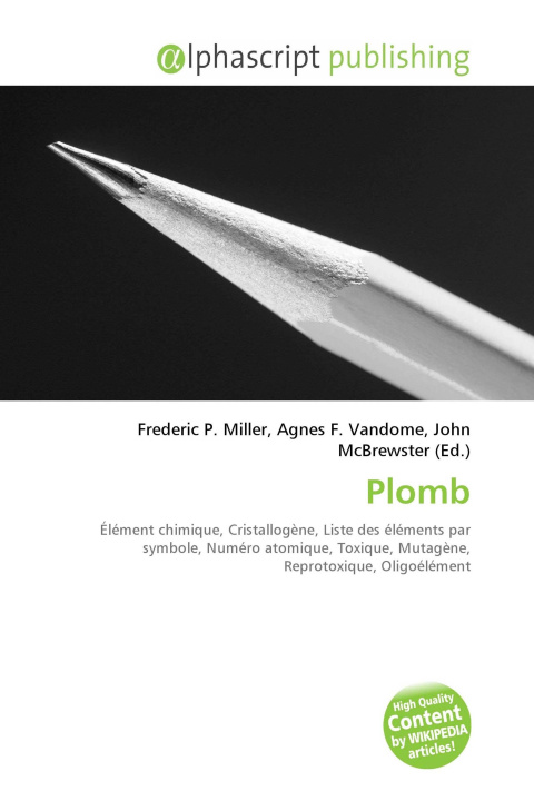 Kniha Plomb Agnes F. Vandome