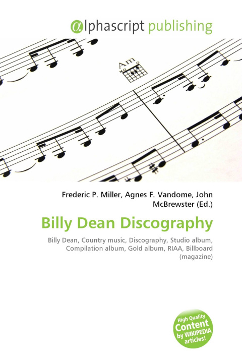 Kniha Billy Dean Discography Agnes F. Vandome