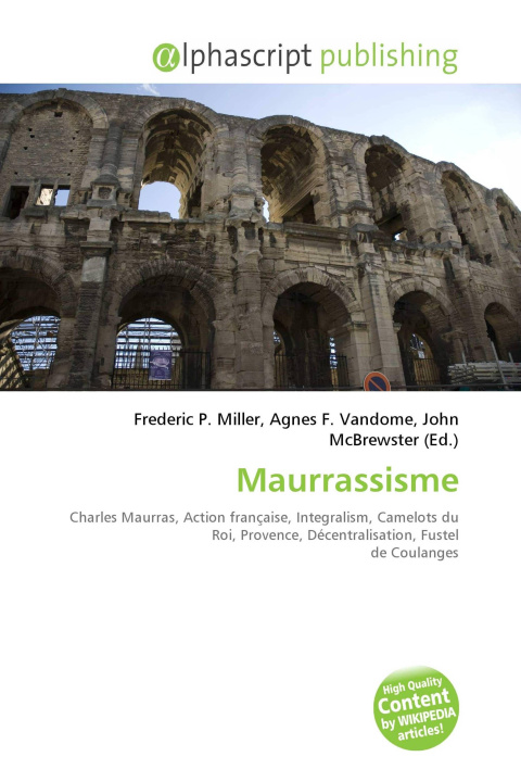 Kniha Maurrassisme Agnes F. Vandome