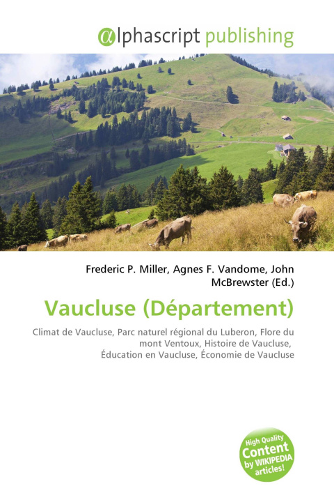 Kniha Vaucluse (Département) Agnes F. Vandome