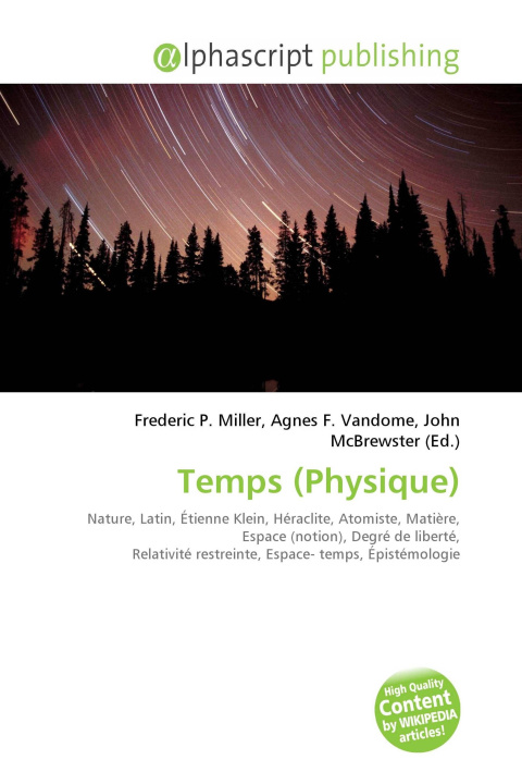 Book Temps (Physique) Agnes F. Vandome
