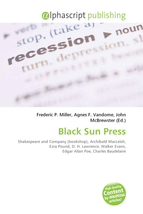 Kniha Black Sun Press Agnes F. Vandome