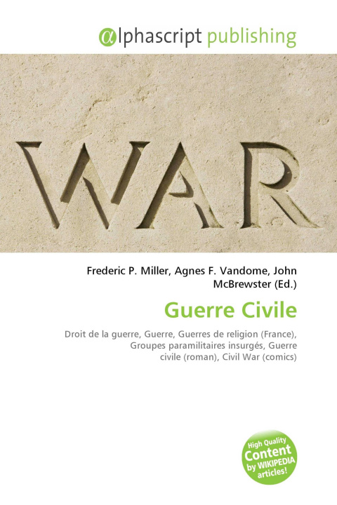 Kniha Guerre Civile Agnes F. Vandome
