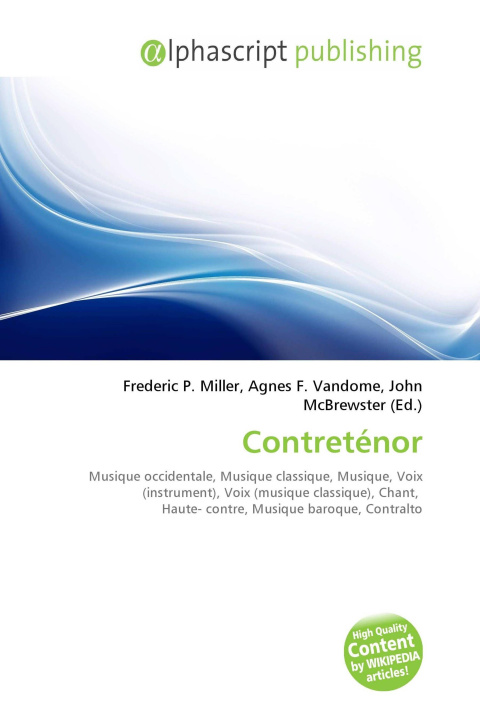 Knjiga Contreténor Agnes F. Vandome