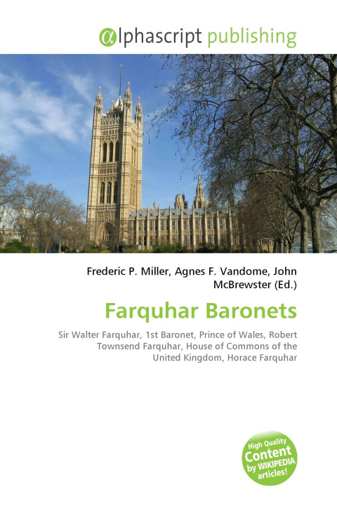 Knjiga Farquhar Baronets Agnes F. Vandome