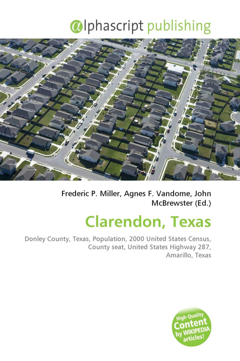 Kniha Clarendon, Texas Agnes F. Vandome