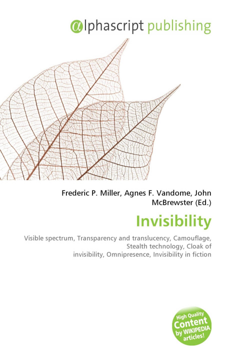 Kniha Invisibility Agnes F. Vandome