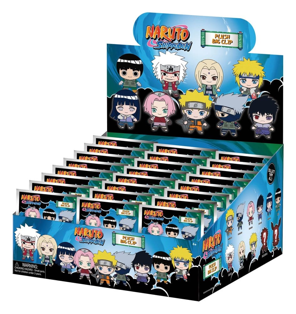 Pisarniški material Naruto Plush Bag Clips Display (24) 