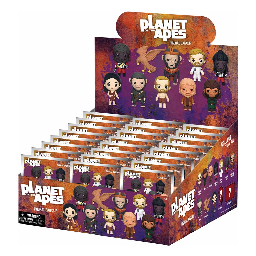 Papírenské zboží Planet of the Apes 3D Foam Bag Clips Series 1 Display (24) 