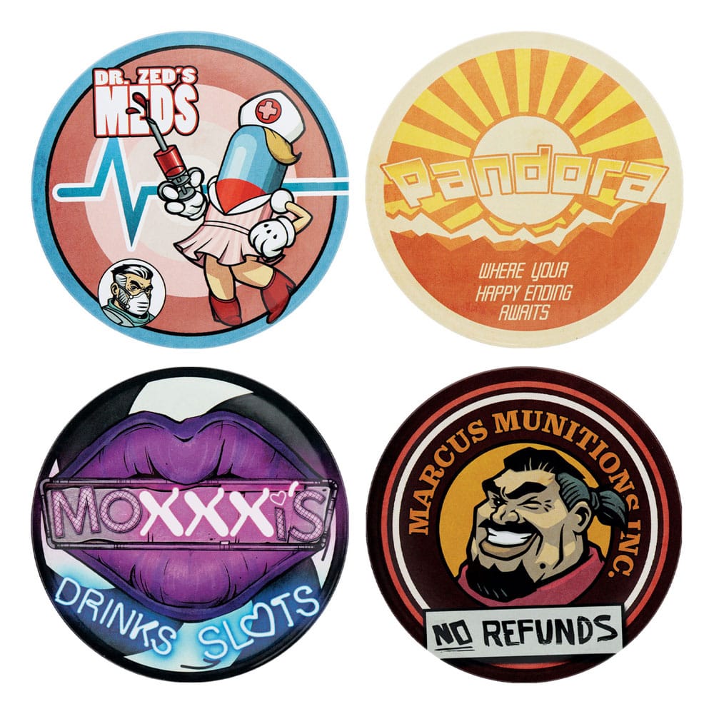 Papírenské zboží Borderlands Coaster 4-Pack 