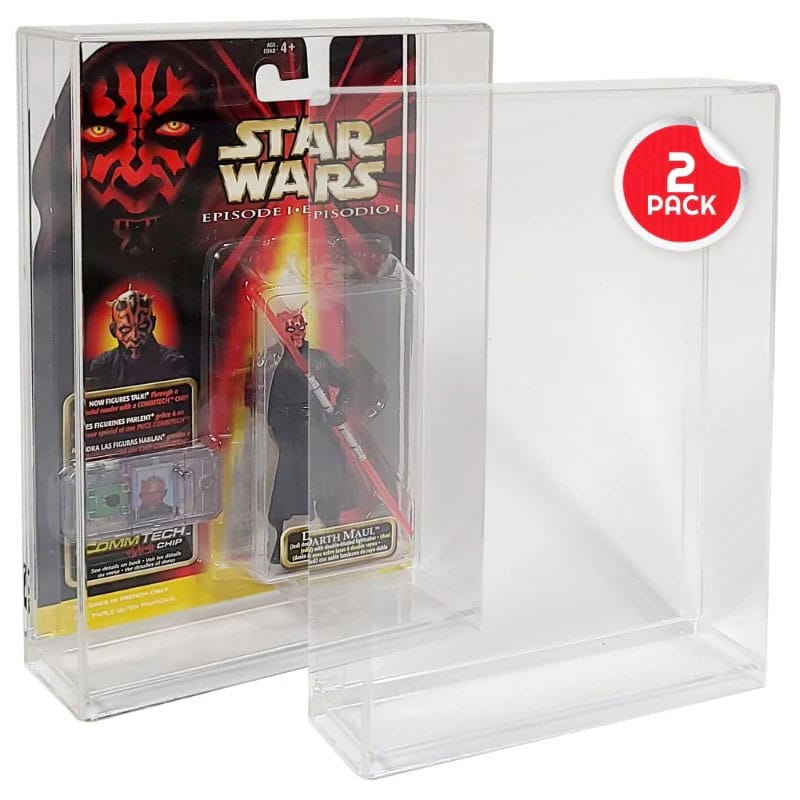 Stationery items Evoretro Acrylic Display Cases 2-Pack for Action Figures 