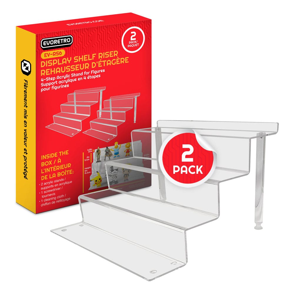 Pisarniški material Evoretro Acrylic Shelf Riser 2-Pack RS6 